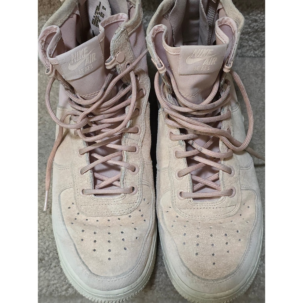 Nike SF Air Force 1 Mid Silt Red Pink Suede Military Boots AA3966-201 Womens 9 - Picture 2 of 8